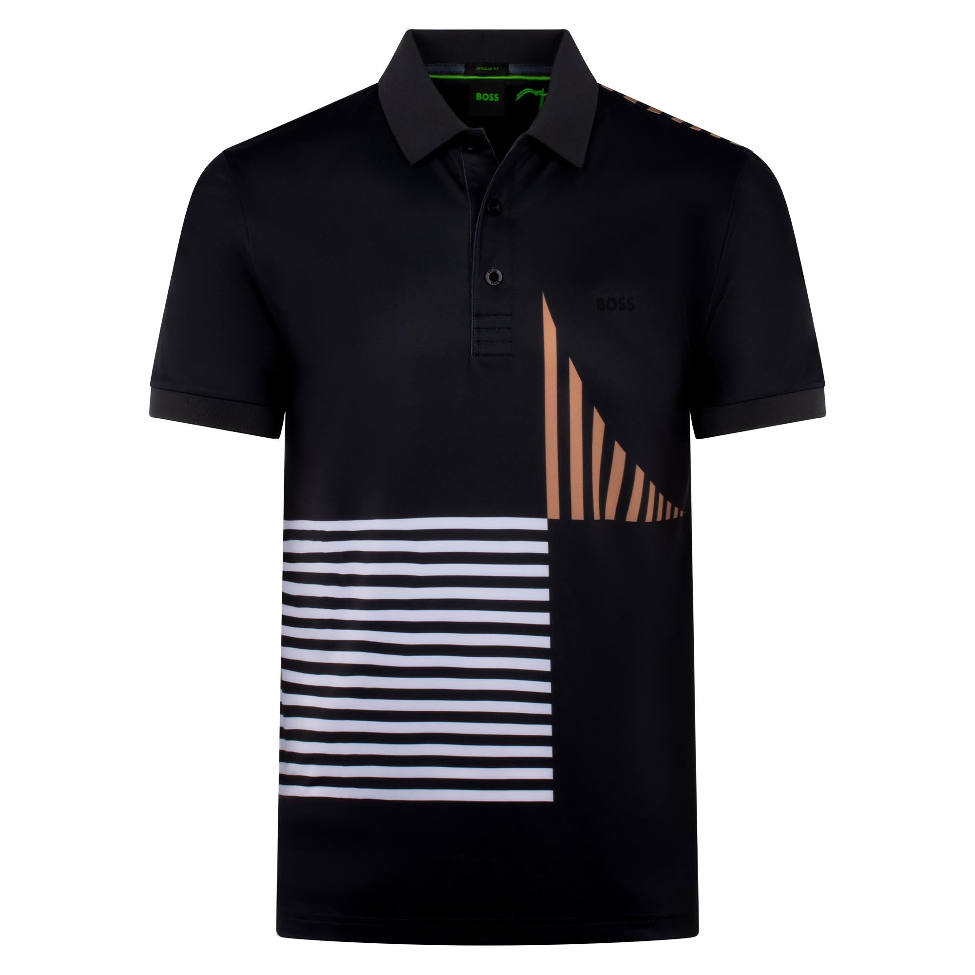 Boss Paddy Striped C1 Mens Polo Shirt Black